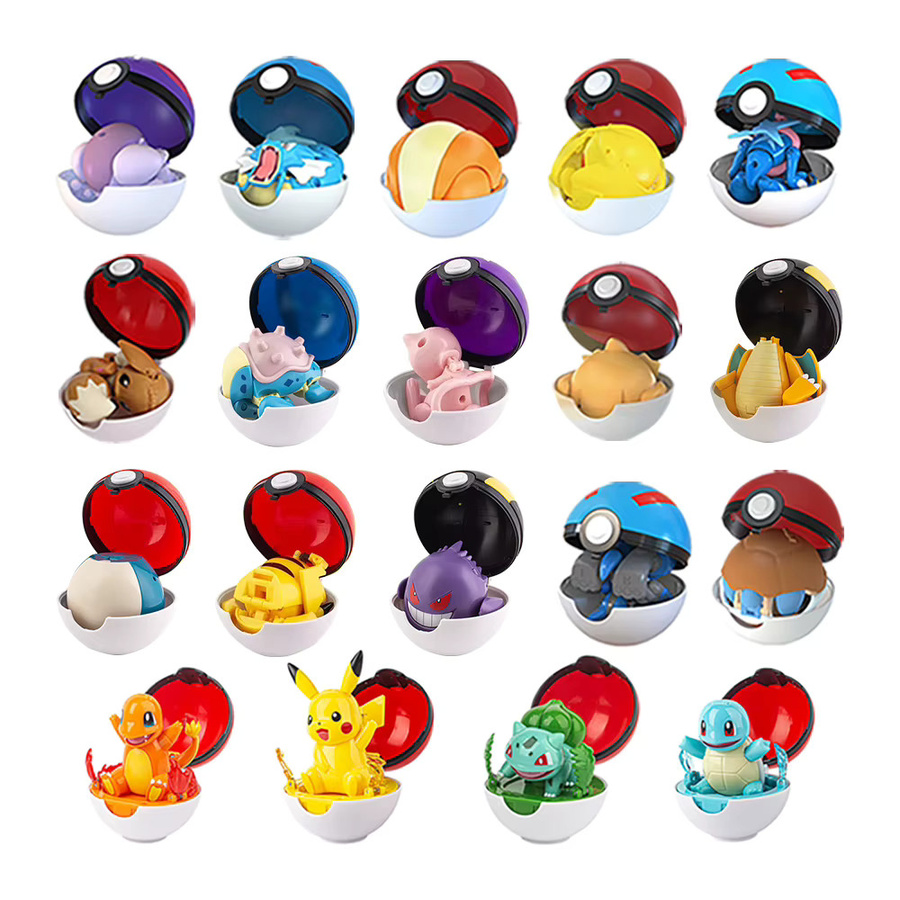 Pokémon Pokeball Transform Pikachu Charizard Bulbasaur Figuren, Modellpuppe - Bild 2