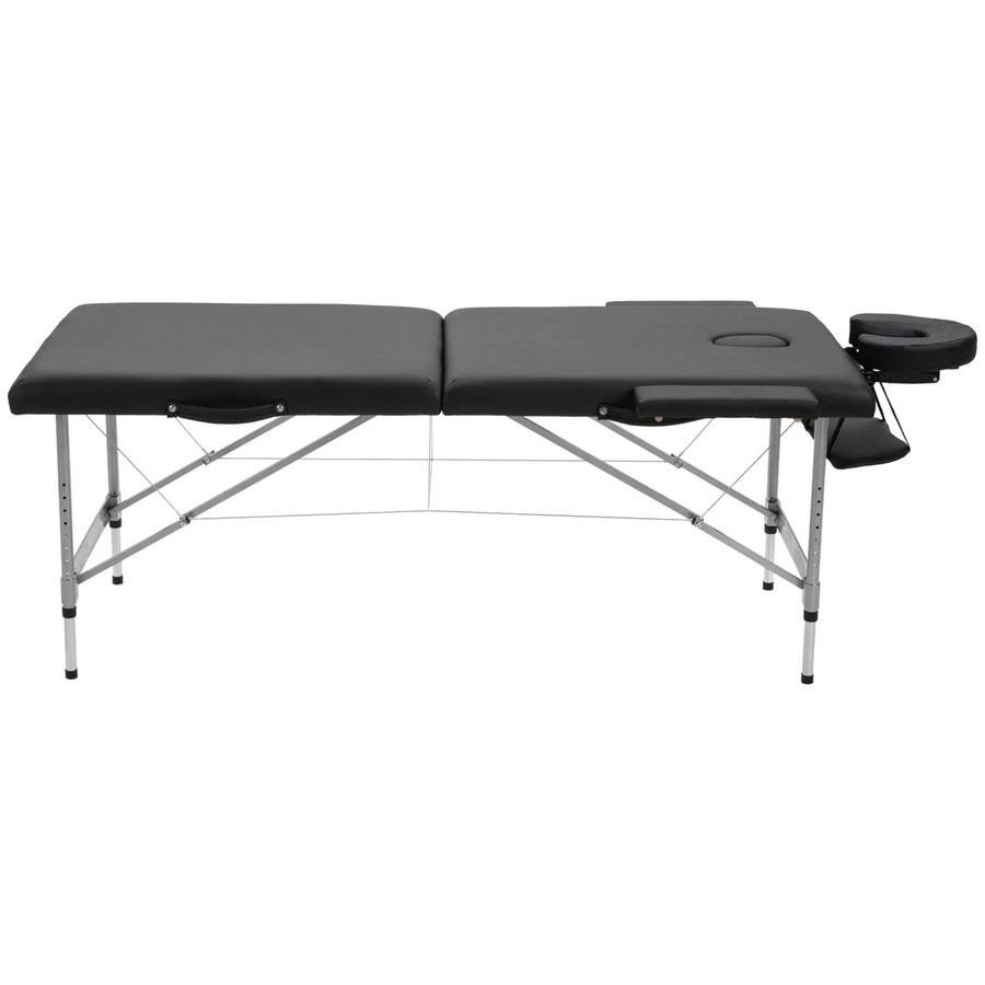 HOMCOM Massageliege klappbar und höhenverstellbar aus Aluminium mit schwarzem Kunstleder - Bild 2