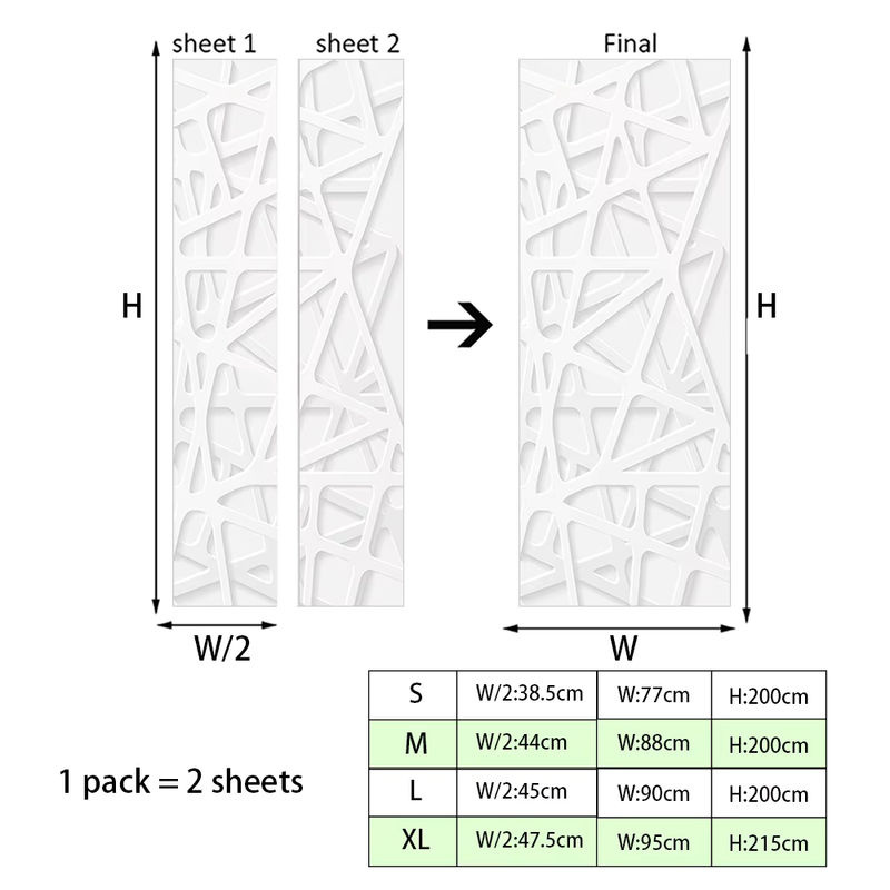 Moderner 3D Türaufkleber in Weiß mit geometrischem Polygon-Design für abstrakte Türkunst - Bild 5