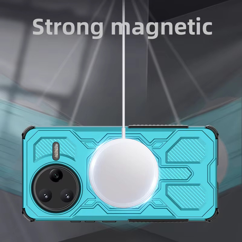 Robuste MagSafe-Schutzhülle aus hartem PC für Xiaomi Poco F7 Ultra, F6 und X7 Pro in Blau - Bild 4