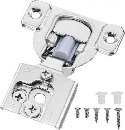 VEVOR Schranktürscharniere 60er-Set, teilweise aufliegende Möbelscharniere mit Soft-Close, 105 Grad Öffnungswinkel, verdeckte Scharniere in Silber, B/T/H: 7,1 x 5,7 x 1,8 cm - Bild 1