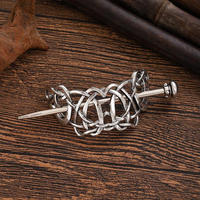 Haarspange Silber, Keltisches Knotenmuster, Damen - Bild 1