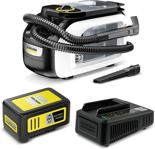 Kärcher SE 3-18 Compact Home Battery Set Nass-/Trockensauger in Weiß mit RM 519 Reinigungsmittel 100 ml - Bild 1