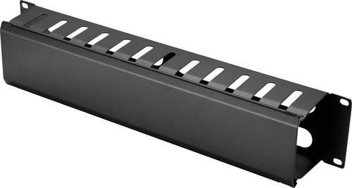 Renkforce RF-7112618 Netzwerkschrank-Kabelführung 19 Zoll, 2 HE, Schwarz - Bild 1