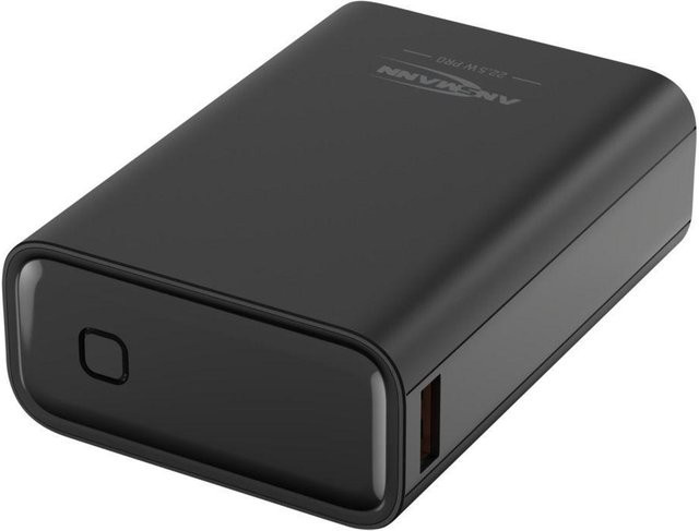 Ansmann Powerbank PB222PD mit 20000 mAh in Schwarz mit USB-A und USB-C Anschlüssen - Bild 1