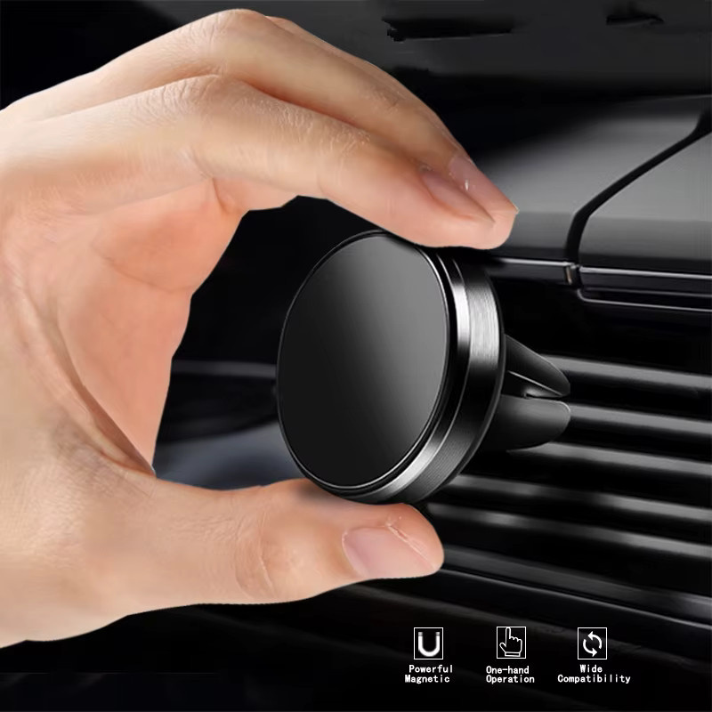 Magnetischer Handyhalter für das Auto zur Lüftung in Schwarz - Bild 2