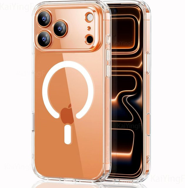Magnetische transparente Handyhülle von KaiYingF für iPhone 17, 16, 15, 14, 13, 12, 11 Pro Max und XR mit MagSafe-Kompatibilität und Vergilbungsschutz - Bild 1