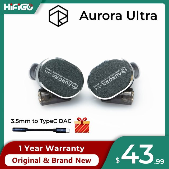 ROSESELSA Aurora Ultra Hybrid In-Ear-Kopfhörer mit 1DD+1 Planar Dual-Driver, HiFi-Musik und Gaming, Farbe: Silber, inklusive 3,5 mm auf Typ-C-DAC - Bild 1