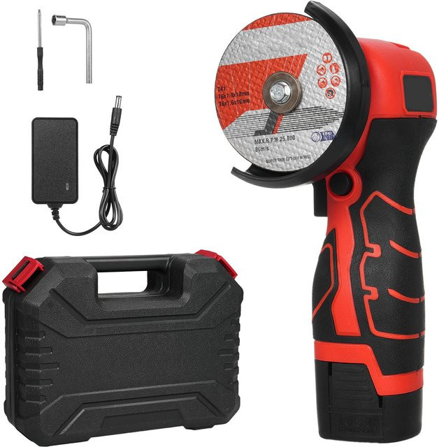 Aimo Akku-Winkelschleifer in Rot mit 7000 U/min und 16,8 V 2000 mAh Akku - Bild 1