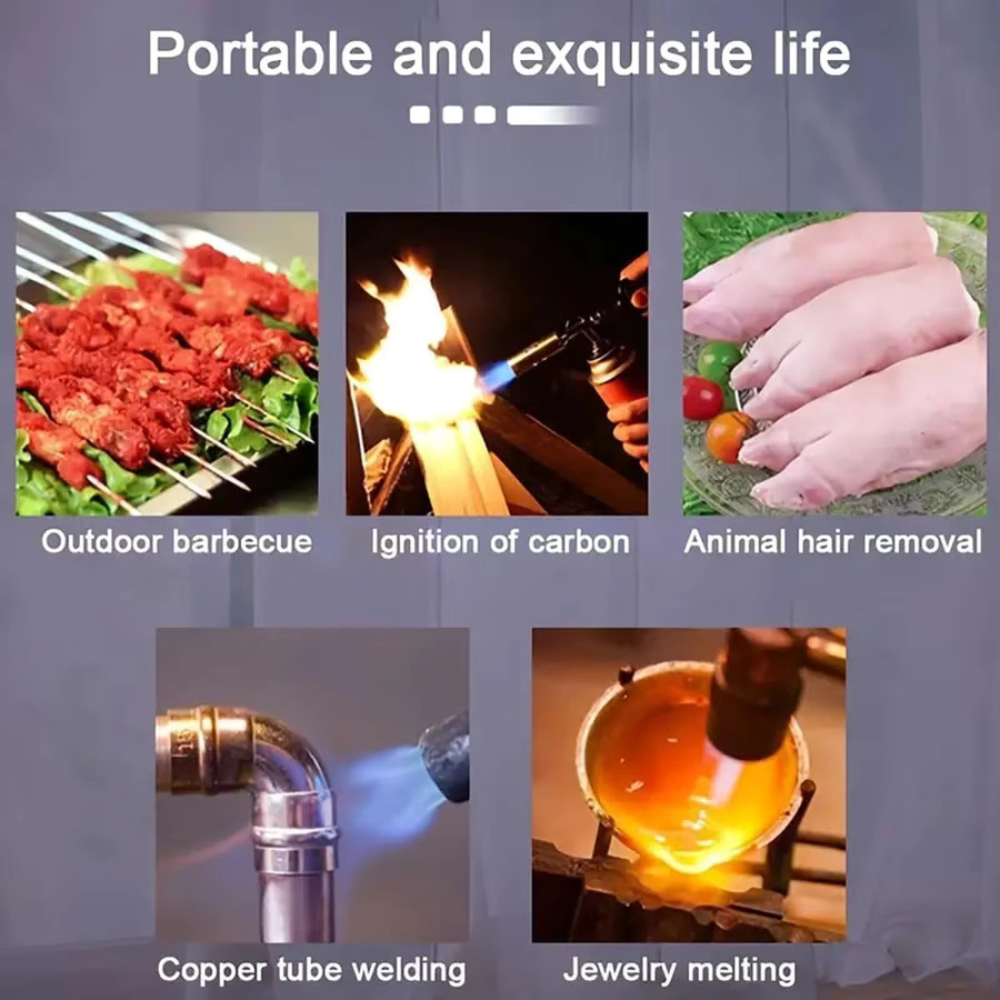 Outdoor-Butanbrenner in Weiß für Camping, Grill und Kochen - Bild 6