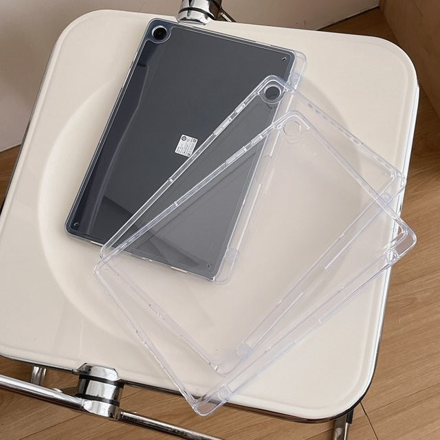 Samsung Schutzhülle mit Stifthalter in Transparent für Galaxy Tab S9, S8, S7, S6 Lite, S10, A9 Plus, A8 und weitere Modelle - Bild 1