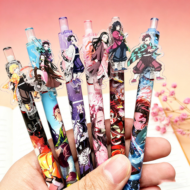 Bandai Anime Slayer Gelstifte Set mit 6 farbigen Schreibstiften für Schüler und Fans - Bild 1