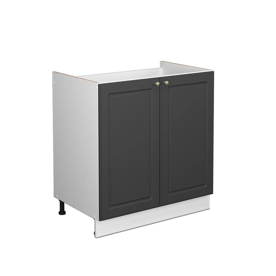 Vicco Spülenunterschrank Fame-Line in Anthrazit-Gold/Weiß mit Soft-Close-Türen, Breite: 80 cm - Bild 2
