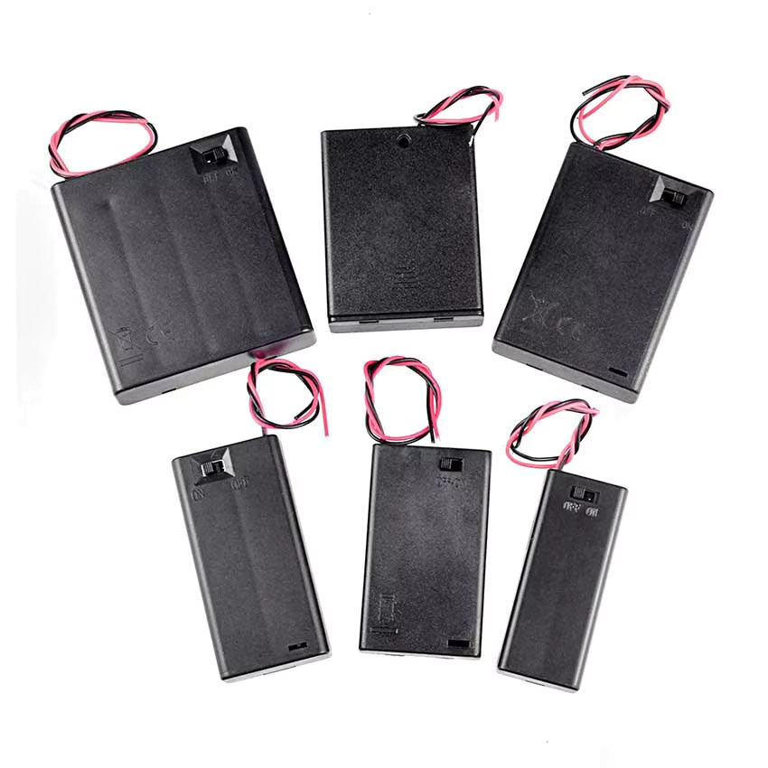 JCD AA Batteriehalter mit Schalter und Abdeckung in Schwarz für 2, 3, 4, 6 oder 8 Slots - Bild 3