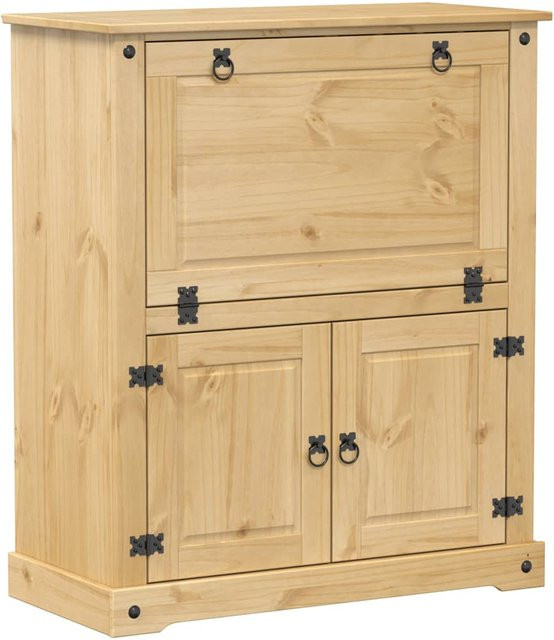 Yiwydaa Corona Weinschrank aus Massivkiefernholz in Beige mit Flaschenregal und Glashalter, B/T/H: 97 x 45 x 114 cm - Bild 1