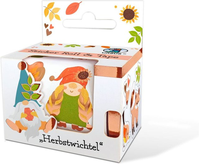 URSUS Stickerrolle Herbstwichtel in Multicolor aus Papier - Bild 1