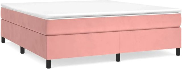 vidaXL Boxspringbett in Rosa aus Samt, B/T/H: 200 x 200 x 103 cm - Bild 1