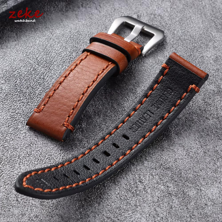 Uhrenarmband Rindsleder, ölgewachstes Leder, 20 mm, 22 mm, 24 mm, Unisex - Bild 2