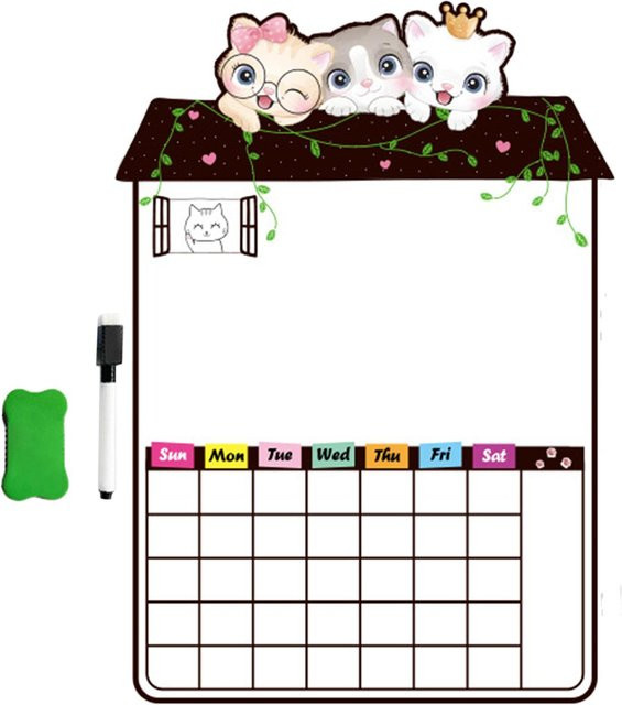 OutsideWorld Magnetische Whiteboard Notiztafel aus PVC in Weiß - Bild 1