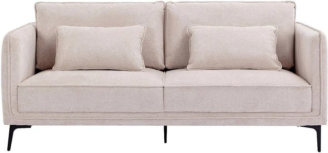 Vente-unique Sofa Tormelda Beige Stoff Breite: 194 cm - Bild 1