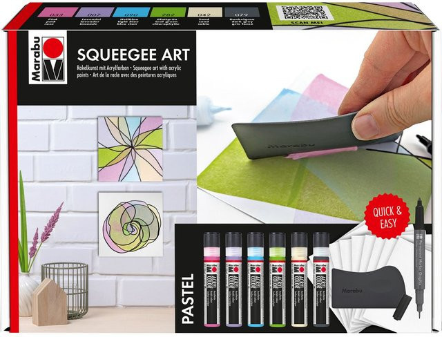 Marabu Acryl Color Squeegee Art Set in Pastel - Bild 1