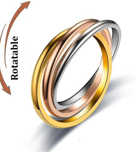 Partnerringe Edelstahl, Roségold, Unisex - Bild 1