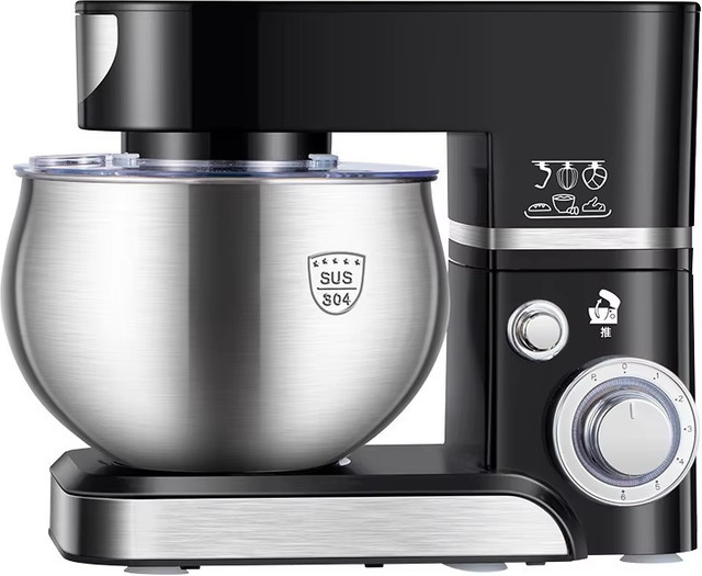 SUSWEETLIFE 3-in-1 Multifunktions-Küchenmaschine mit 5-Liter-Mixbehälter, 1000 W Motor, Schwarz/Edelstahl - Bild 1