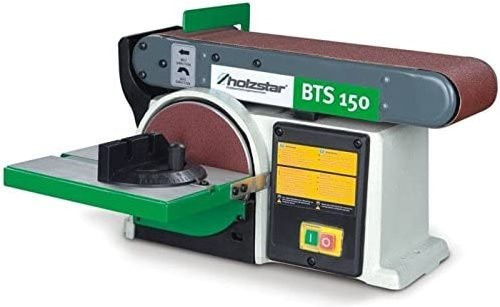 Holzstar Band- und Tellerschleifmaschine BTS 150 für Flächen- und Konturschleifen in Grau - Bild 1