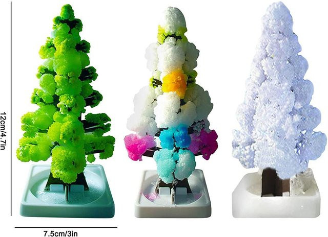 DIY Weihnachts-Papierbaum mit Schneeflocken-Effekt als magische wachsende Kristall-Dekoration in Multicolor - Bild 1