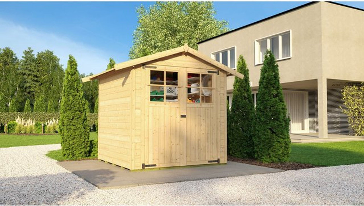 Weka Gartenhaus 316 Landhaus aus Holz in Natur, 19 mm Wandstärke - Bild 1