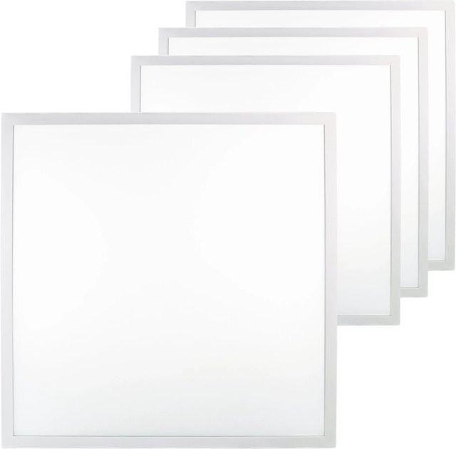 ENOVALITE 4er Pack LED Panel Deckenleuchte Weiß, B/B: 62 x 62 cm, 36W, 3600Lm, 4000K, Rasterleuchte mit Philips Driver - Bild 1