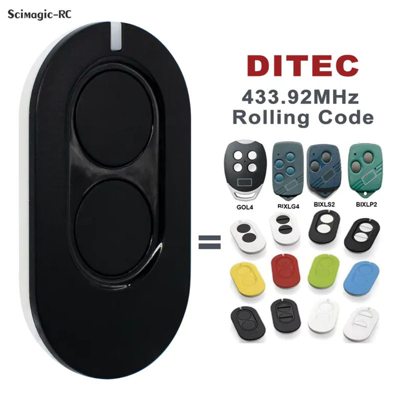 Scimagic-RC Garagentor-Fernbedienung Rolling-Code-Sender 433,92 MHz für ZEN2 ZEN4 ZEN2W ZEN4W GOL4 BIXLS2 BIXLP2 BIXLG4 - Bild 2