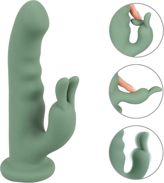 Rabbitvibrator LUVIO von beau cœur mit Rotation in Grün - Bild 1