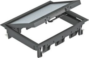 OBO Bettermann Geräteeinsatz GES6-2U10T 9011 in Anthrazit und Schwarz - Bild 1