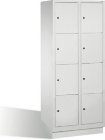 C+P Fächerschrank Classic auf Sockel mit 8 Fächern in Lichtgrau, H: 180 cm, B: 81 cm, T: 50 cm - Bild 1