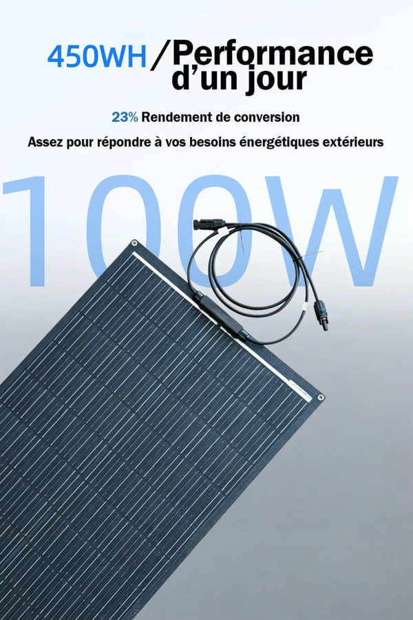 JINGYANGPV 200W Flexibles Solarpanel Set aus 2x 100W Monokristallinen ETFE Solarzellen in Schwarz für Boote, Wohnmobile und 12V Batterien - Bild 4