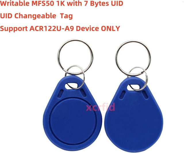 Anordsem NFC RFID Smartcard Gen3 Chinese Magic Key Tags IC Token, 13,56 MHz S50 1k, blau, veränderbare UID - Bild 1