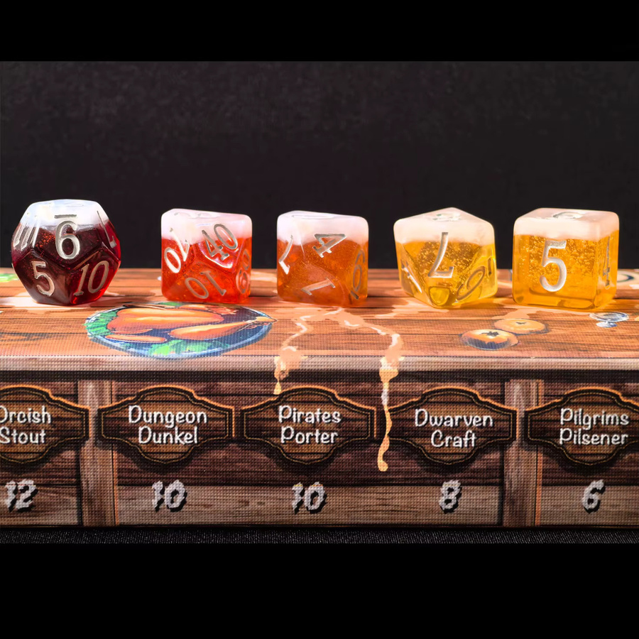 BESCON Das Tavern-Trinkspiel, polyedrisches Bierwürfelset, Fantasy, Kunststoff, Bunt / Mehrfarbig - Bild 5