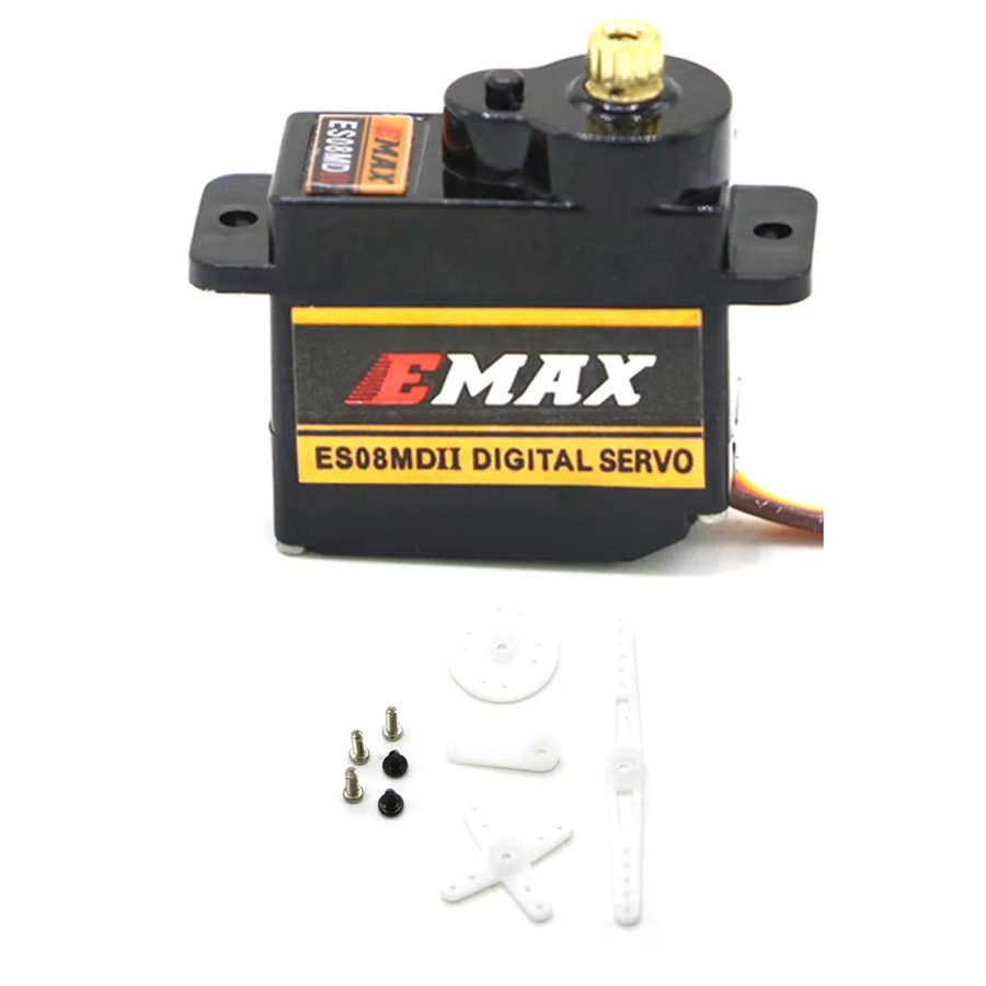 EMAX ES08MDII Digitales Mini-Servo mit Metallgetriebe für RC-Modellautos, Schwarz - Bild 4
