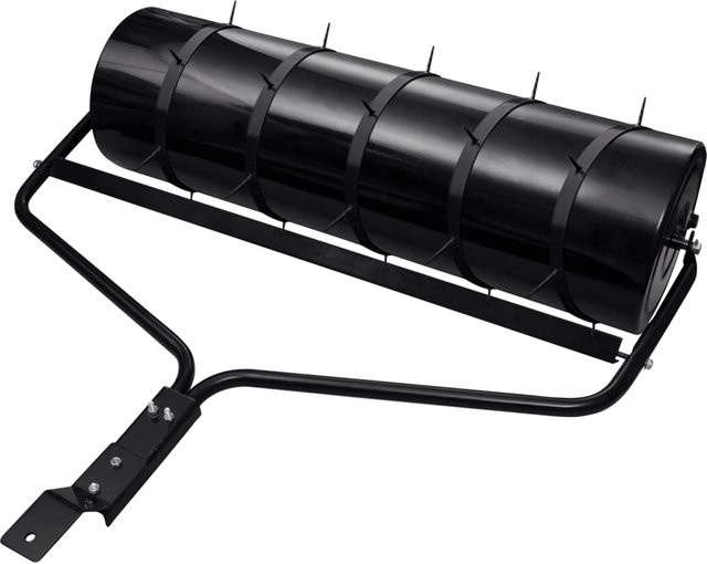 Vidaxl Rasenwalze mit Aerator aus Eisen in Schwarz mit 63 L Fassungsvermögen - Bild 1