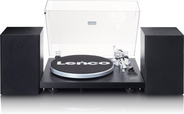 Lenco LS-500BK HiFi-Plattenspieler mit Bluetooth und Lautsprecherset in Schwarz - Bild 1