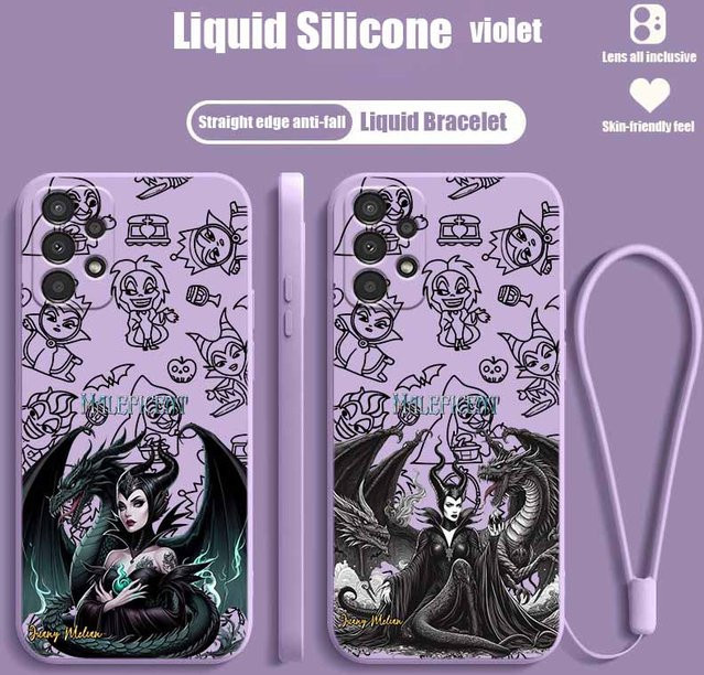 Villain Maleficent Magic Cover Handyhülle für Samsung Galaxy S26 S25 S24 S23 S22 S21 S20 Ultra Plus Lite mit Liquid Rope Design - Bild 1