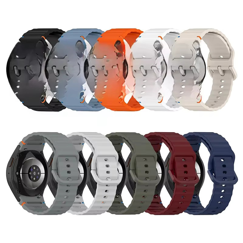 Samsung Uhrenarmband Silikon, Weiß, Unisex - Bild 4