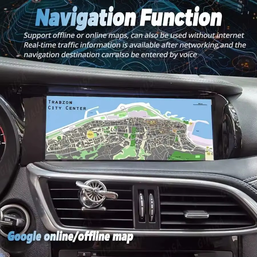YANFU Android 15 Autoradio mit 10,25 Zoll Display für Infiniti QX30 und Q30 (2015-2019), Multimedia-Videoplayer mit GPS, 4G und drahtlosem CarPlay, Schwarz - Bild 3