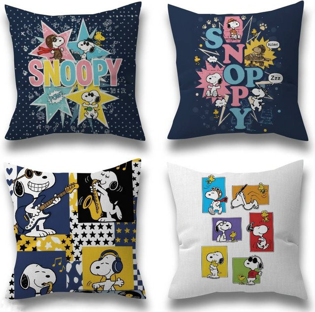 KAYOU Dekorativer Kissenbezug mit Snoopy Motiv aus Polyester, B/H: 30 x 50 cm - Bild 1