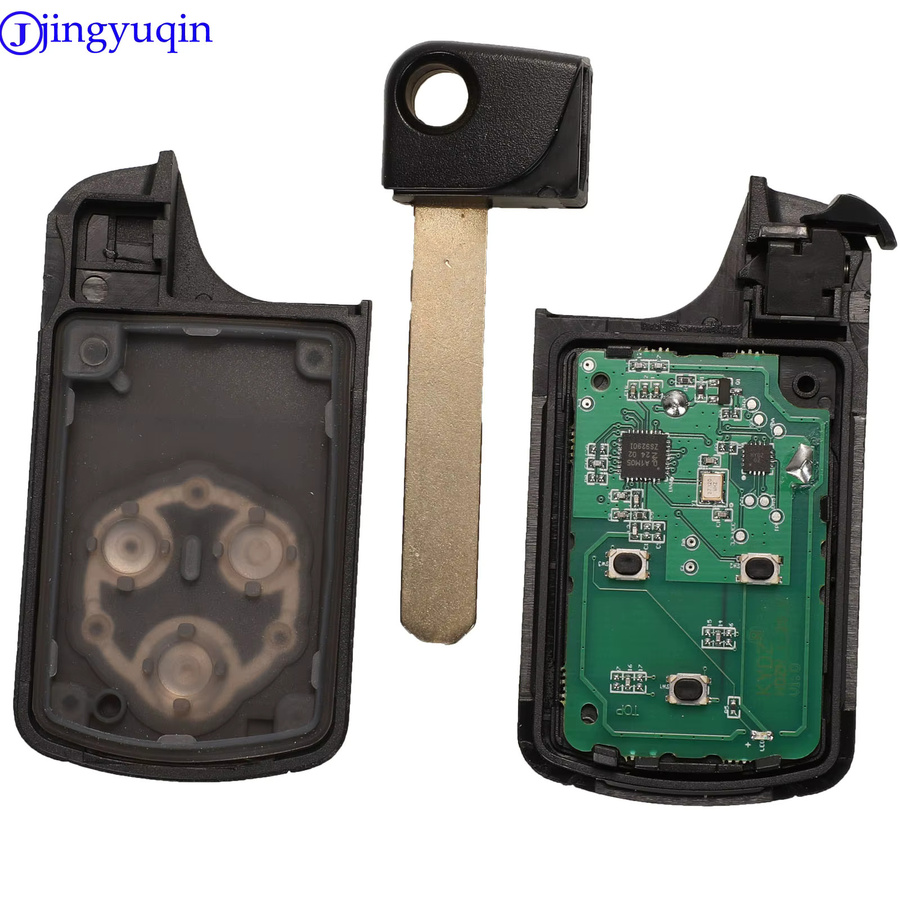 Jingyuqin Remote Auto Schlüssel Anhänger FSK 433MHz ID46 Chip für Honda CRV Accord Civic Odyssey in Schwarz - Bild 4