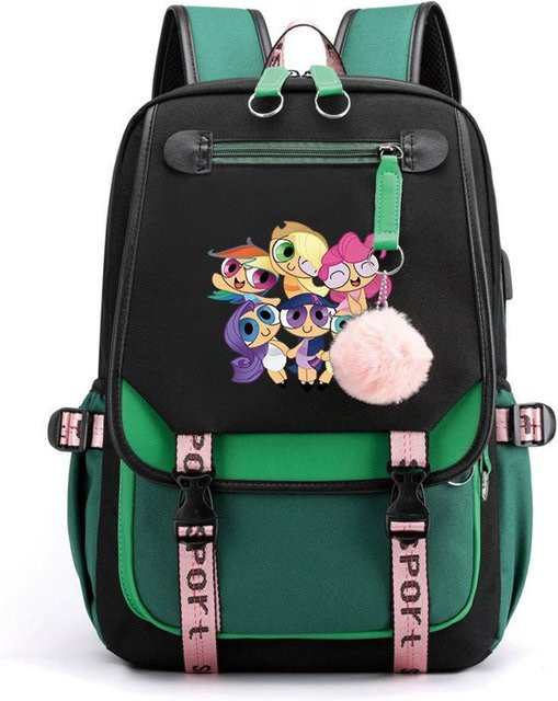 3-teiliges Schulrucksack-Set für Schüler aus Oxford-Stoff in Multicolour mit Schultasche, Schultergurt und Federmäppchen - Bild 1