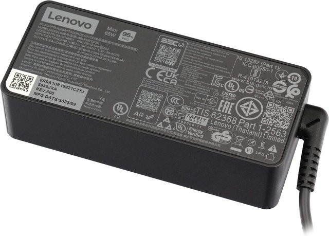 Lenovo AC-Adapter 65 Watt USB-C 2-Pin in Schwarz (01FR029) - Bild 1