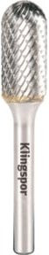 Klingspor HF 100 C Hartmetallfräser mit Spezialverzahnung für Inox, Farbe: Silber, Durchmesser: 9,6 mm, Länge: 19 mm, Arbeitsbreite: 6 mm - Bild 1