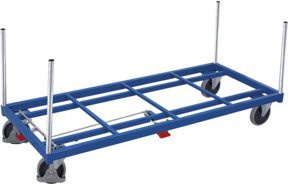 VARIOfit Rungenwagen in Blau aus Stahl mit einer Traglast von 500 kg, B/H/T: 200,5 x 80,5 x 62,5 cm - Bild 1